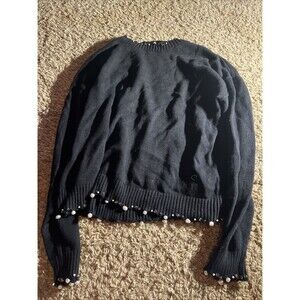 pinko black top with rocks